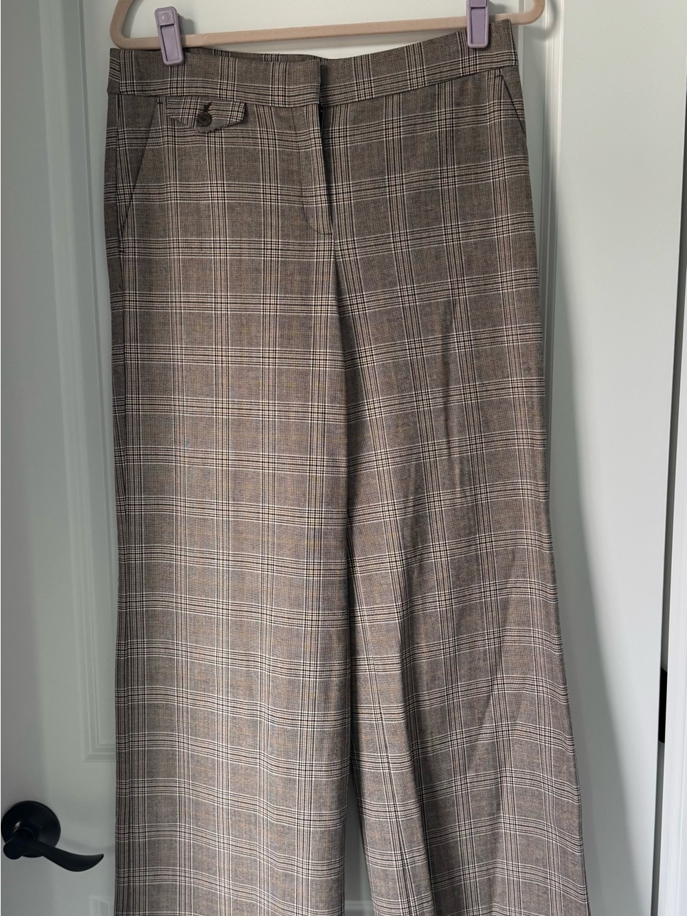 Classic Plaid Wide-Leg Women's Trousers